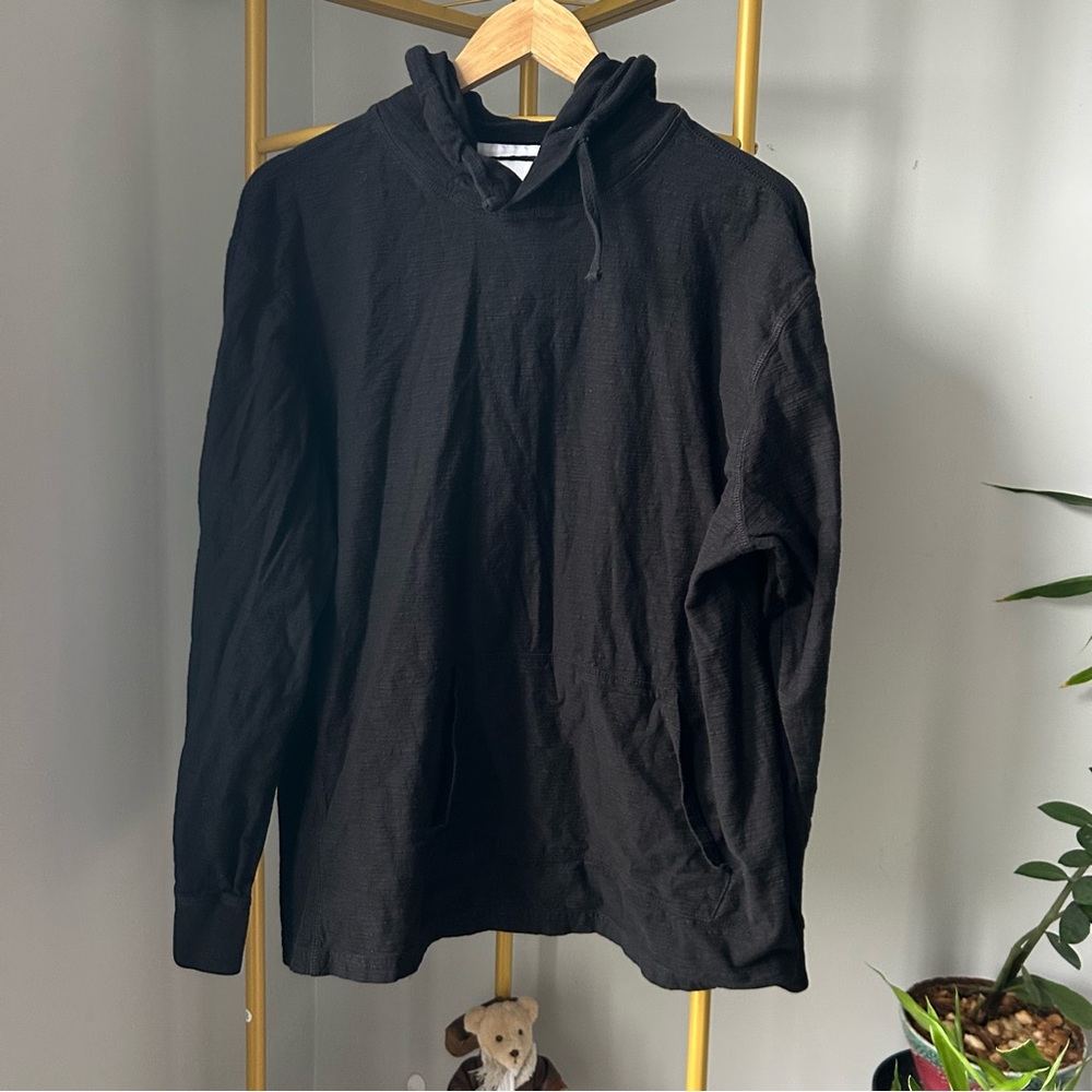 Paper Denim & Cloth Men’s Black Pullover Hoodie with kangaroo pockets size XL